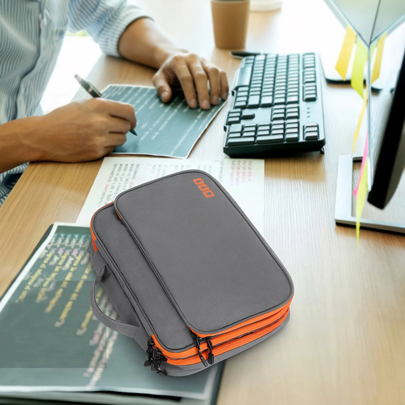 Multi Layer Cable Storage Bag, Electronic Accessories Organizer, Portable Travel Cable Organizer Case for iPad Cable Charger
