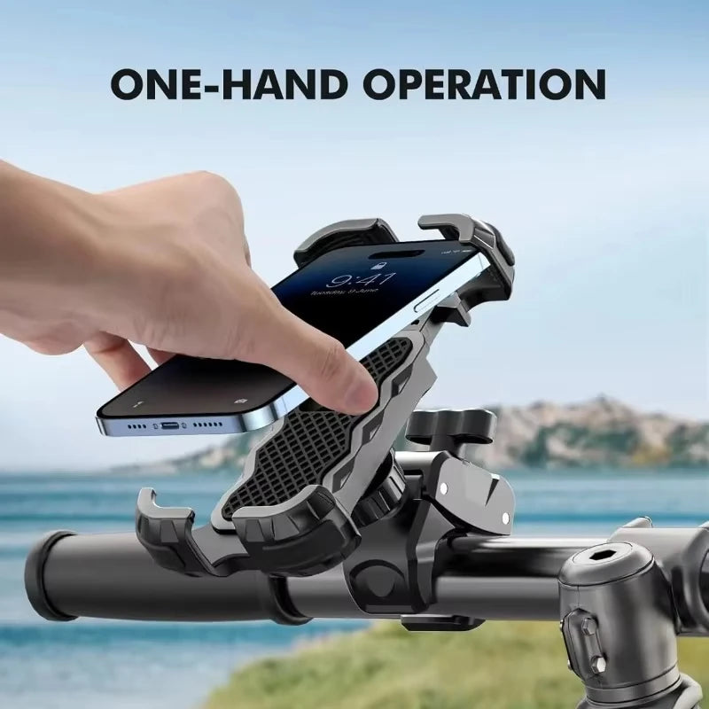 Motorcycle, Mountain Bike, Road Bike, Stable and Adjustable 360° Rotatable Universal Mobile Phone Stand Soporte Para Celular