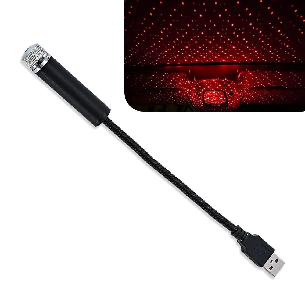 New Mini Car Roof Star Sky Lamp Plug And Play Interior Ambient Car Ceiling Star Lights USB LED Ceiling Spotlight Home