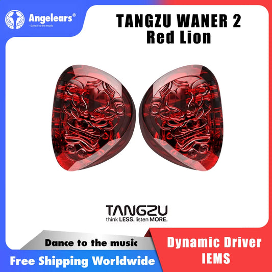 TANGZU WANER 2 Red Lion Bass Edition Dynamic Driver In-ear Earphones High-Quality Sound Comfortable Wearing Wired Earbuds