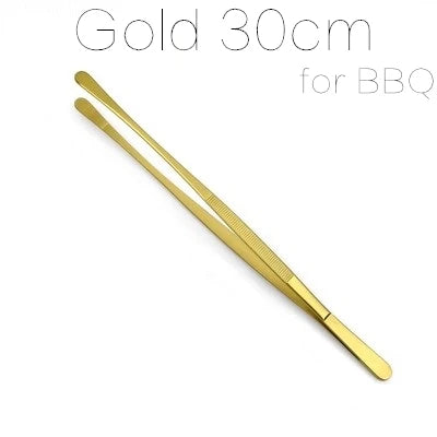 Stainless Steel Kitchen & Bar Tweezer Food Tongs Kitchen Cooking Medical Tweezer Copper/Gold/Black Plated