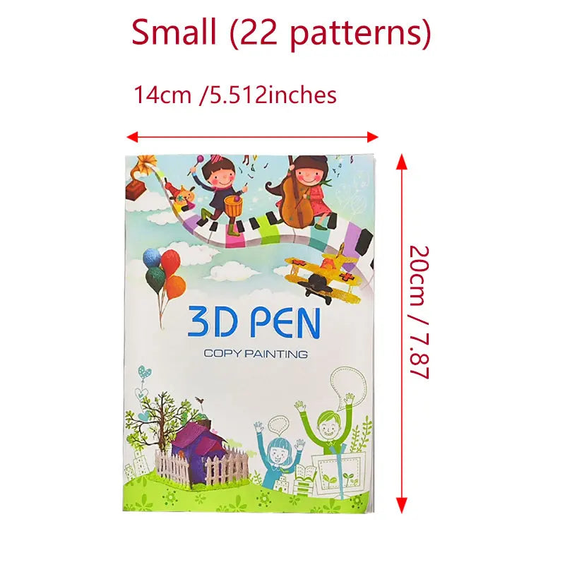 Patterns for 3D Pens: Painting book, Graphic Templates & Painting Tutorials  with Double-Sided Printing and PVC Transparent Plat