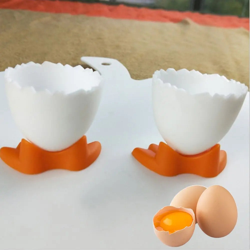 1/2/4Pcs Cute Creative Egg Cup Holder  Egg Holder Opener Separator Boiled Eggs Container Kitchen Supplies