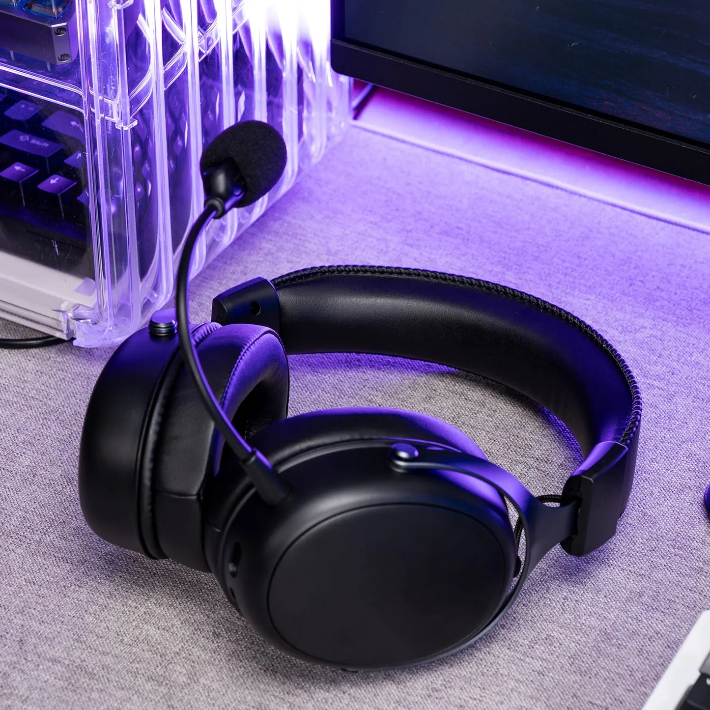 AKKO Verge S9 E-Sports Headset with Mic Quad-Mode Gaming Headphone 7.1 Channel Surround Sound Pro-Tuned FPS Audio 53mm Driver