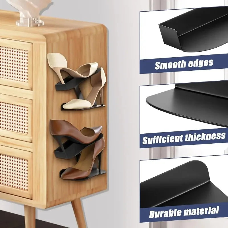 H-shaped Shoe Rack Wall Mounted Floating Shoe Display Shelves Sneaker Holders for Shoe Collectors Advertising Exhibition