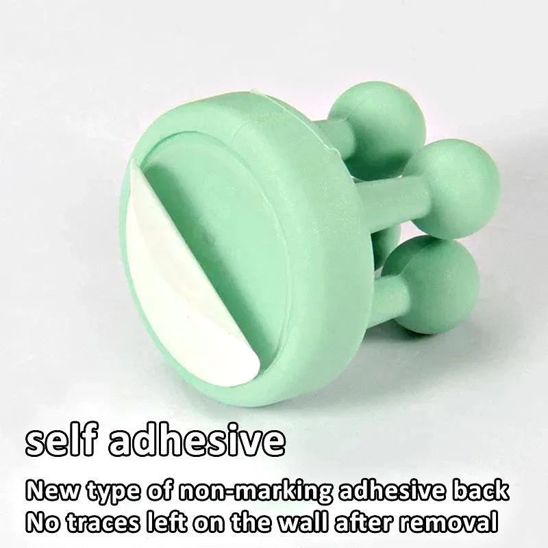 Silicone Toothbrush Holder Multi-Function Waterproof Self Adhesive Hook for Wall for Hanging Bathroom Kitchen Living Room