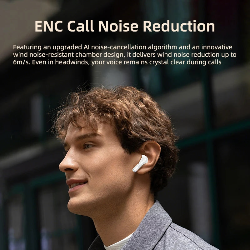  Lenovo LE257 TWS Wireless Bluetooth 6.0 Headphones HiFi Sound ENC Call Noise Reduction Earphone Gaming Sports Headset With Mic