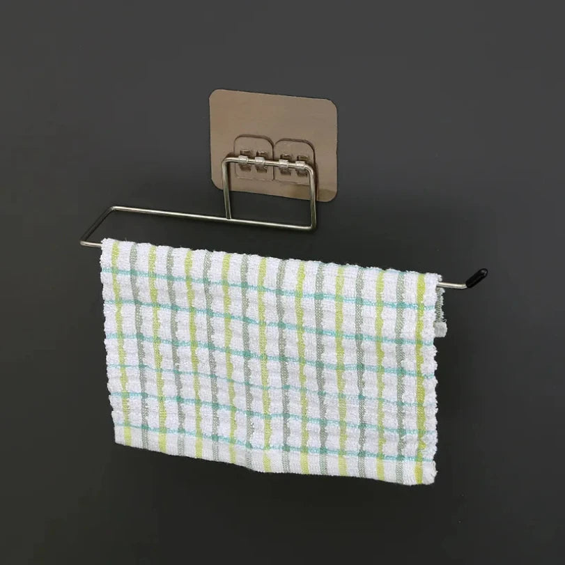 Kitchen Paper Towel Holder Adhesive Toilet Paper Rack Towel Hanger Tissue Dispenser Roll Napkin Cabinet Storage Accessories
