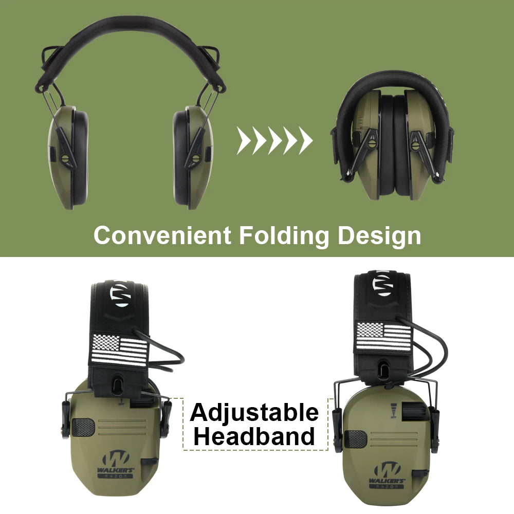 Outdoor hunting/shooting earmuffs actively reduce noise to protect hearing, train tactical headphones to strengthen human voice
