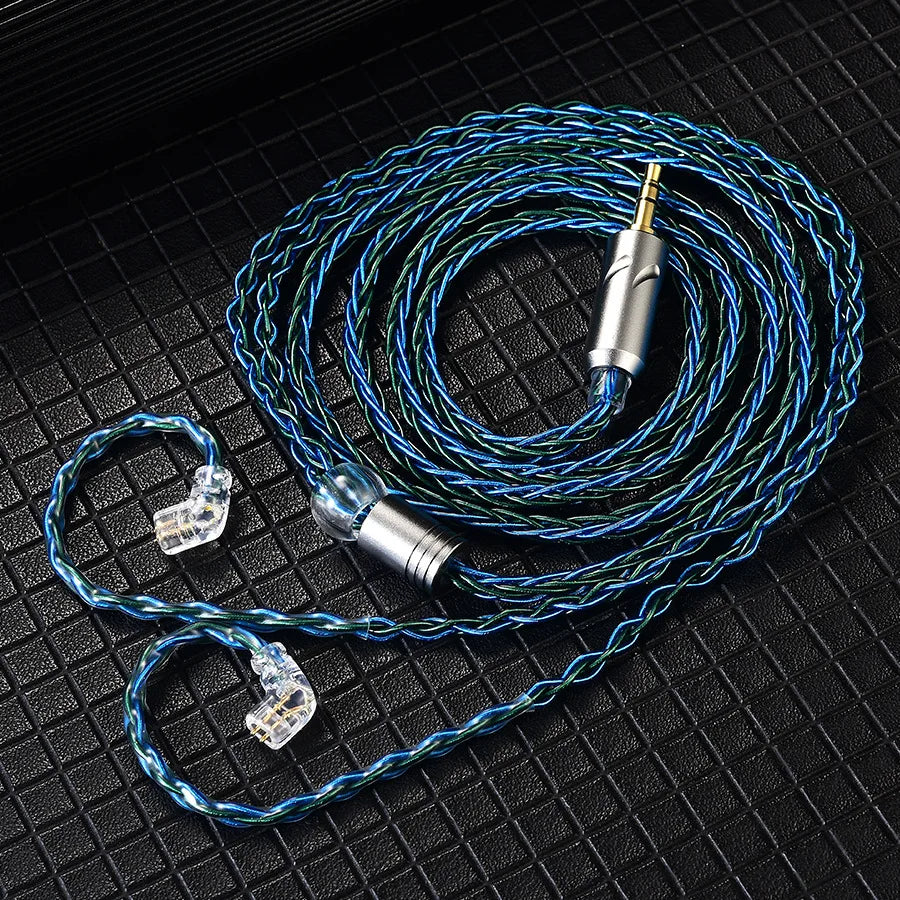 QKZ T1 Earphone Update Cable 3.5mm Jack QDC 0.75mm Connector Wired Headphones For ZXN ZXT VK4 ZX2 ZAX2 KZ EDX ZSN Pro X TRN MT1