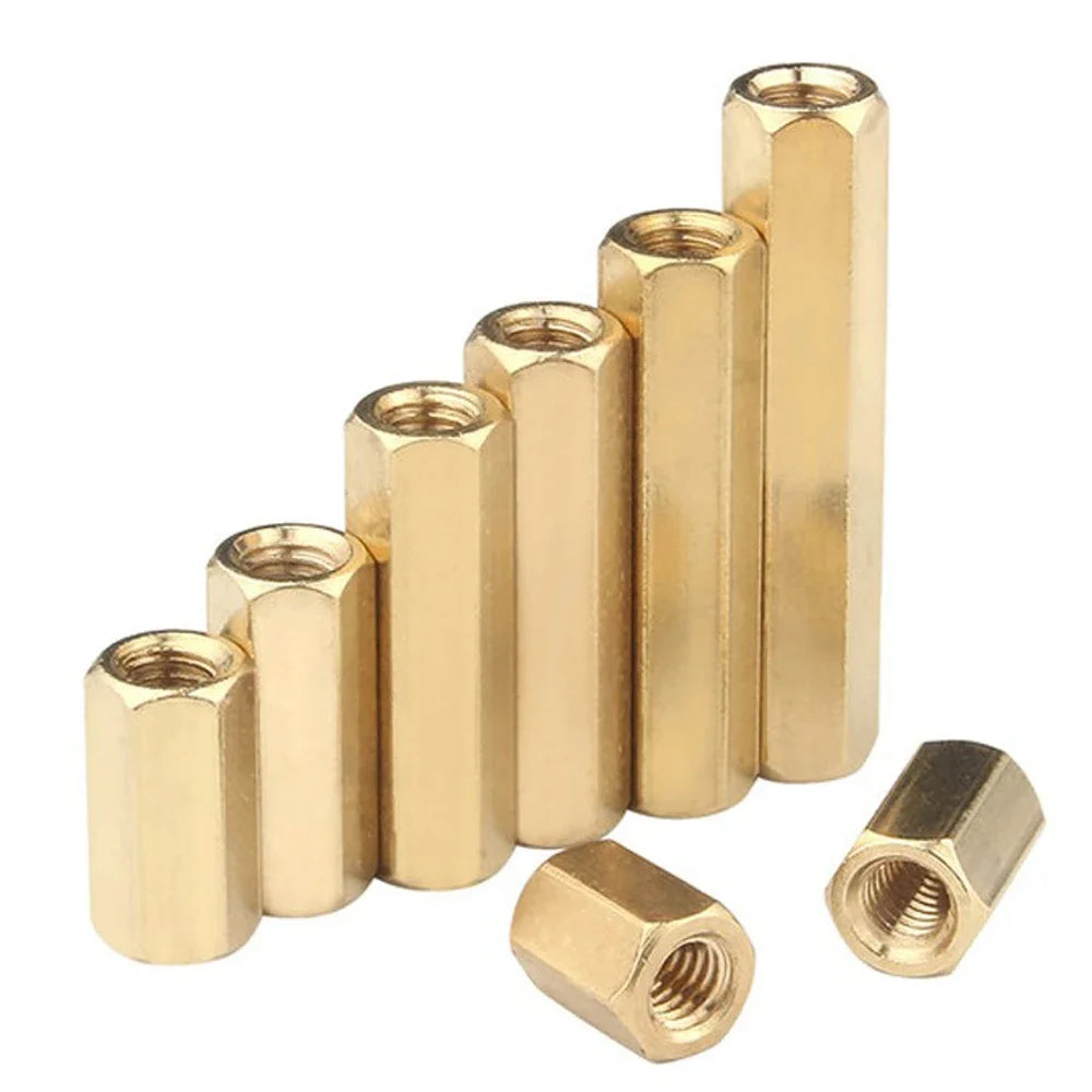 M2-M6 Double Pass Hex Brass Female Standoff Pillar Stud Mount Spacer Hexagon PCB Motherboard Nut Hollow Support Customize