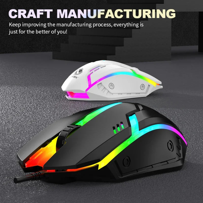 S1 Wired 3 Keys Mouse Colorful Lighting Gaming and Office For Microsoft Windows and Apple IOS System
