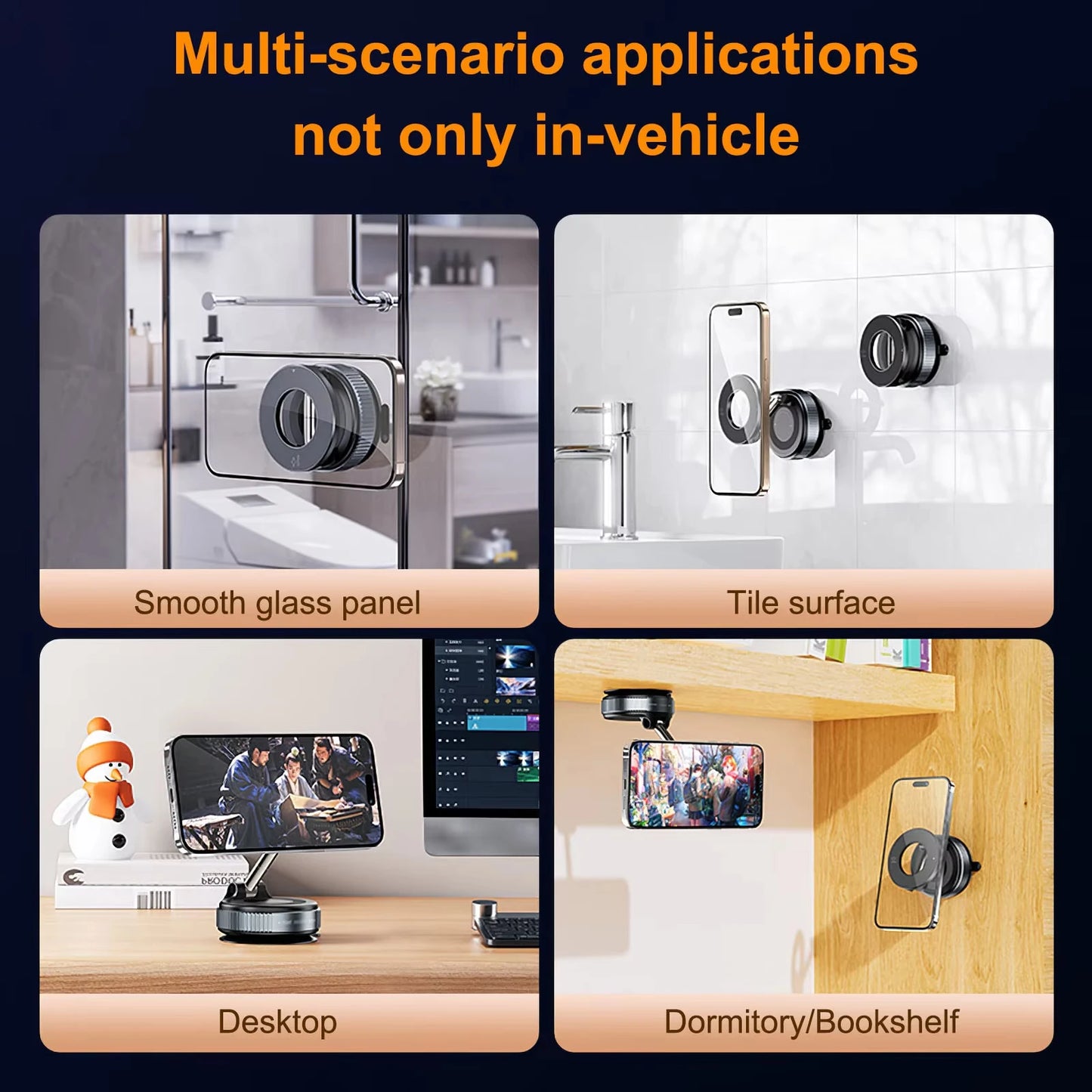 Mobile Phone Magnetic Stand for Desktop; 360° Rotating Magnetic Adsorption Stand; Universal Mobile Phone Holder