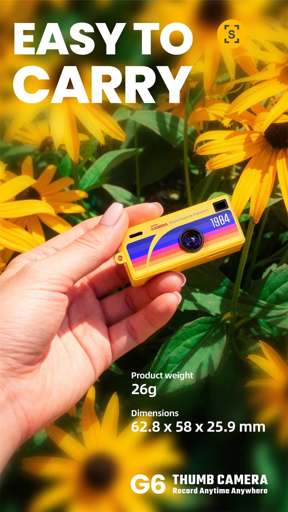 G6 Thumb Keychain Camera 0.96inch Mini Action Camera Retro Support Memory Card 1080P Very Small Camcorder Video Recorder 2026