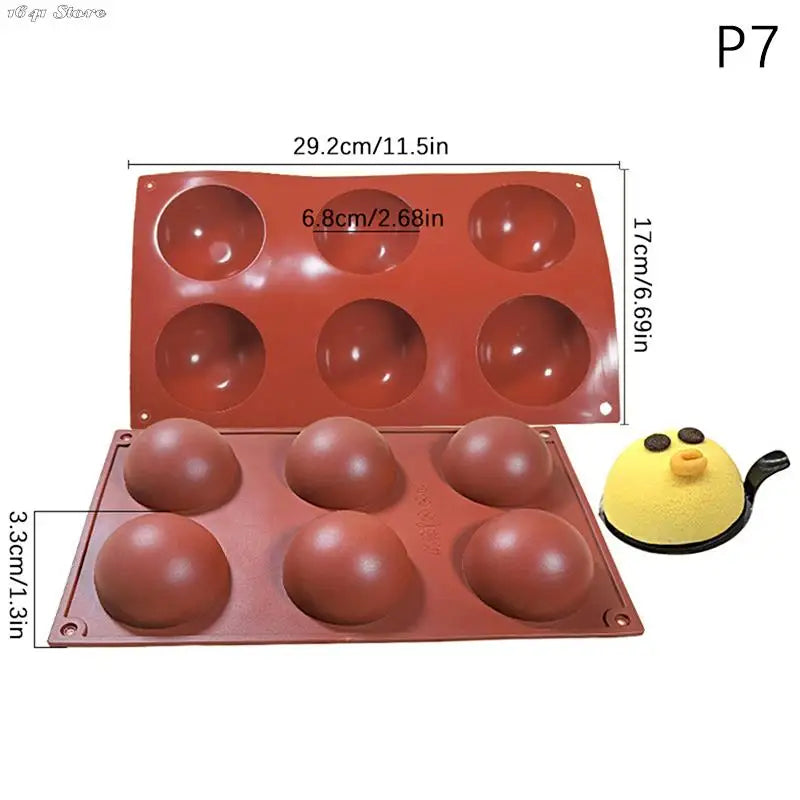 3D Ball Round Half Sphere Silicone Mold for DIY Baking Pudding Mousse Chocolate Cake Mold Kitchen Accessories Tools Cake Pudding