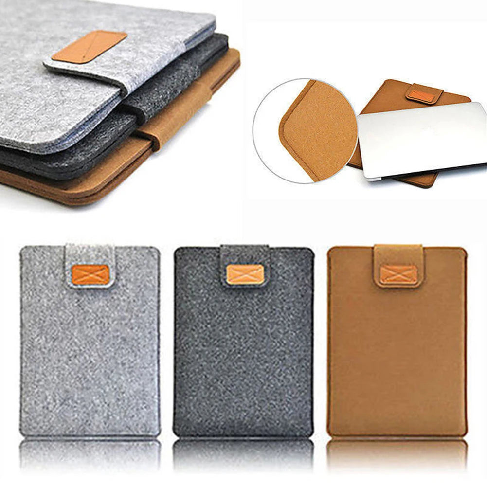 Solid Color Felt Sleeve Tablet Storage Bag Slim Cover Case for MacBooks Air pro 13 Inch