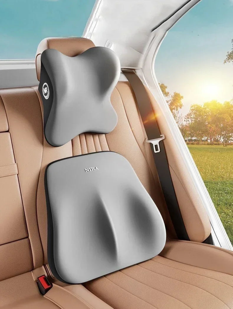 Car Headrest/1pc Lumbar Pillow 100% High Rebound Imported Memory Foam Car Neck Pillow Waist Support High End Car Seat Pillow