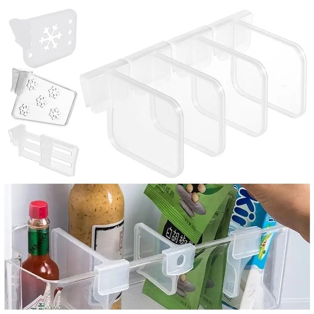 1Pcs/1Set Fridge Side Door Refrigerator Partition Board Bottle Can Organizer Separating Storage Shelf Kitchen Accessories