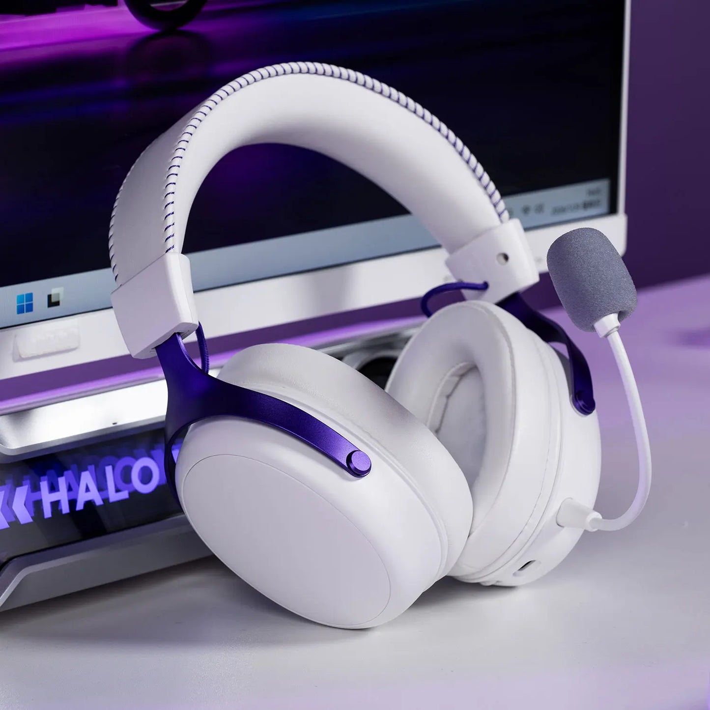 AKKO Verge S9 E-Sports Headset with Mic Quad-Mode Gaming Headphone 7.1 Channel Surround Sound Pro-Tuned FPS Audio 53mm Driver