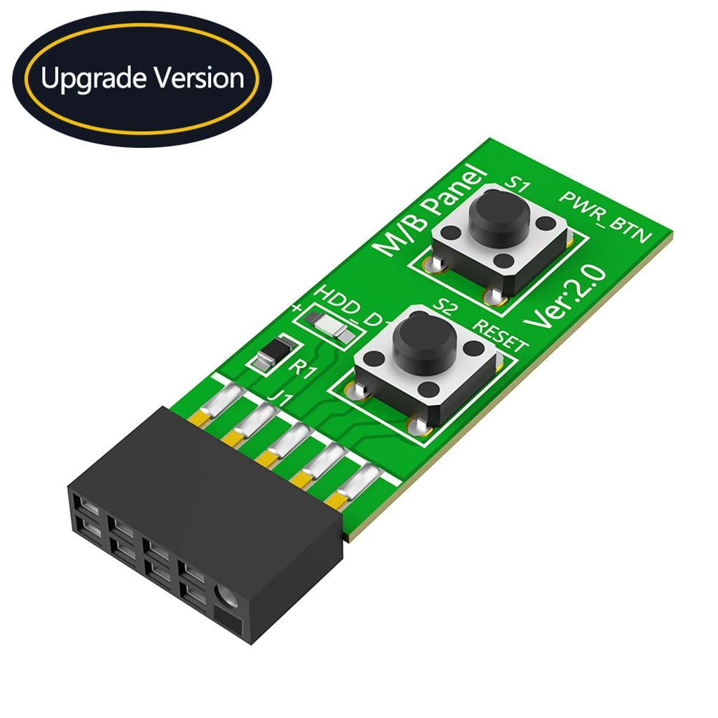 DIY PC Assembly Tool Reliable 10Pin 2x5Pin Mainboard Switching Tester Switching Board Adapter with Resets Button Accessory