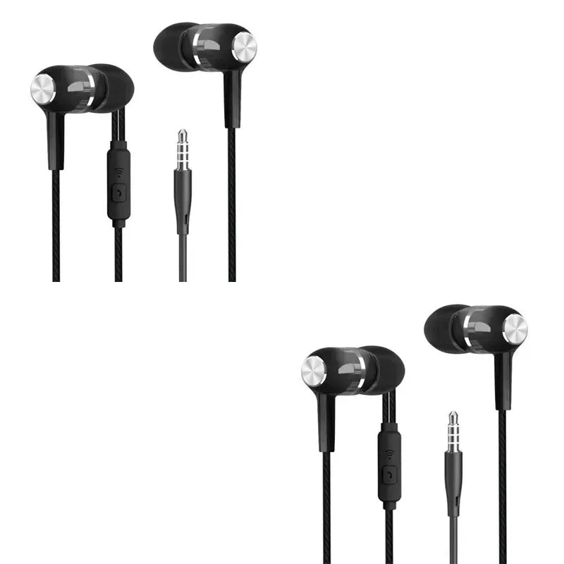 1/2/3/4pcs Universal 3.5mm Wired Headphones Sport Earbuds with Bass Phone Earphones Stereo Headset with Mic volume control