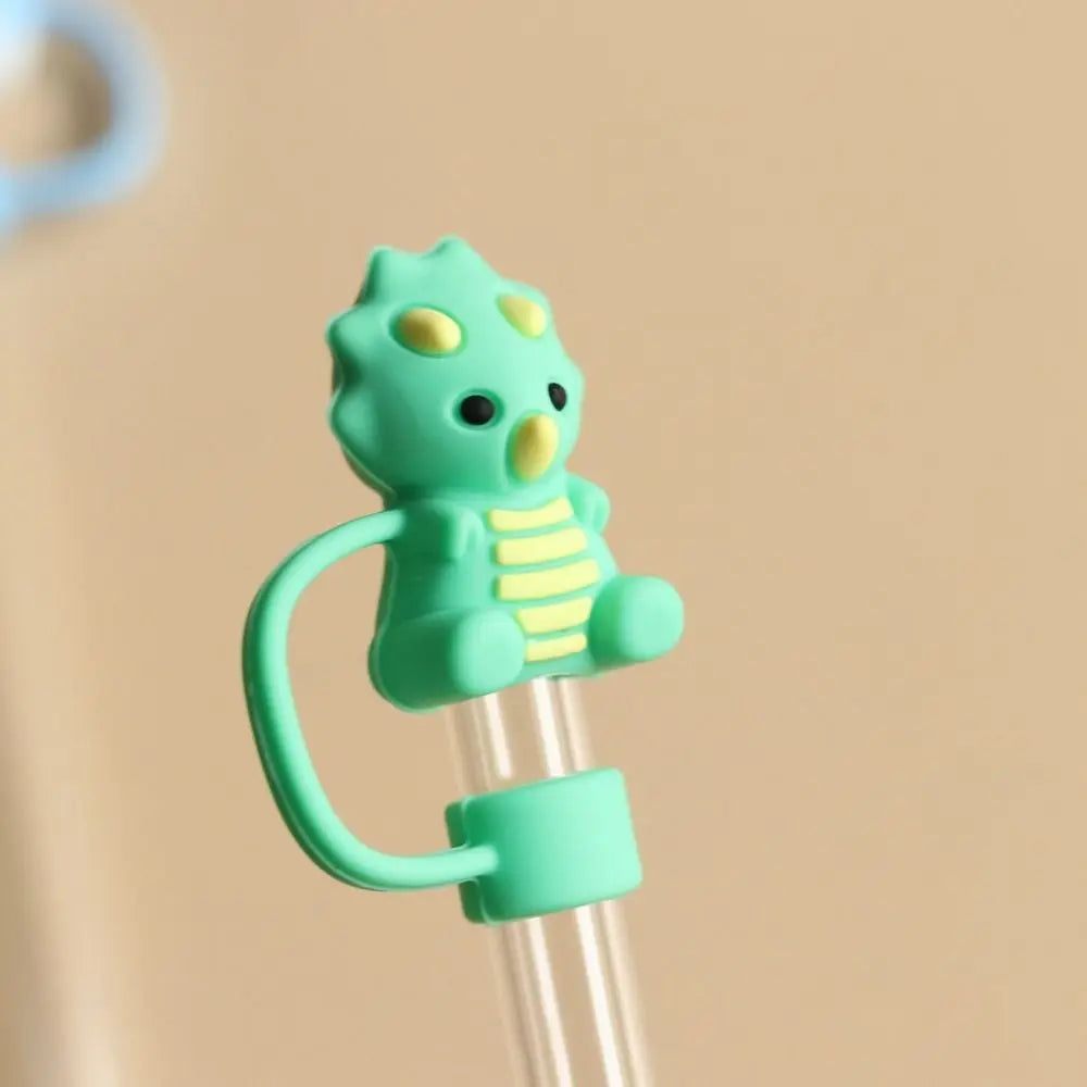 1PC Silicone Straw Plug Splash Proof Drinking Dust Cap Dust-proof Straw Tips Cover Cup Accessory Kitchen Tool Creative Reusable