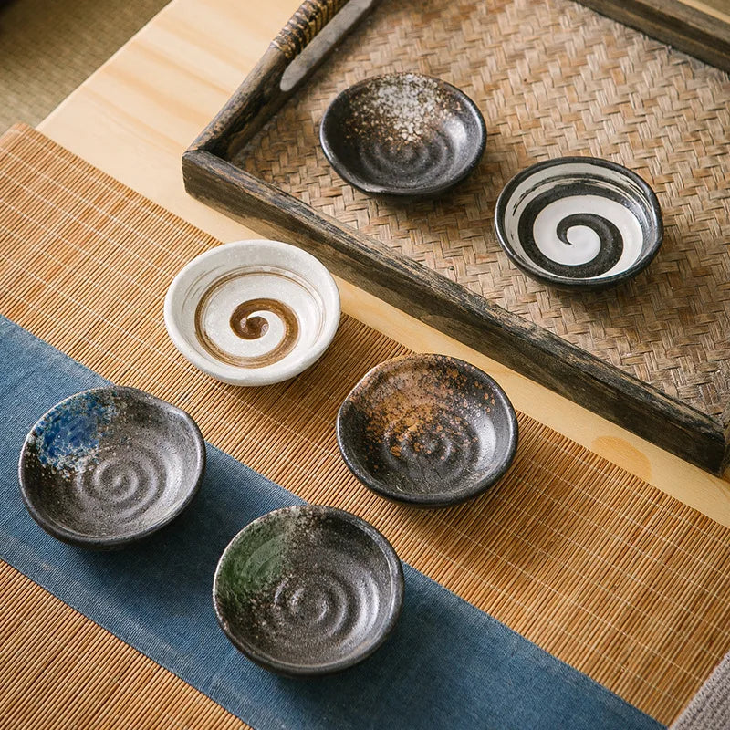 Sweet Ceramic Sauce Dishes Sushi Plate Tableware Japanese Style Spice Soy Vinegar Dessert Mini Sauce Bowl Porcelain Kitchen Supp