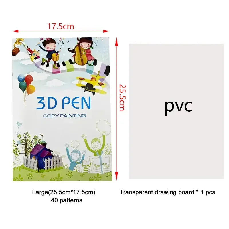 Patterns for 3D Pens: Painting book, Graphic Templates & Painting Tutorials  with Double-Sided Printing and PVC Transparent Plat