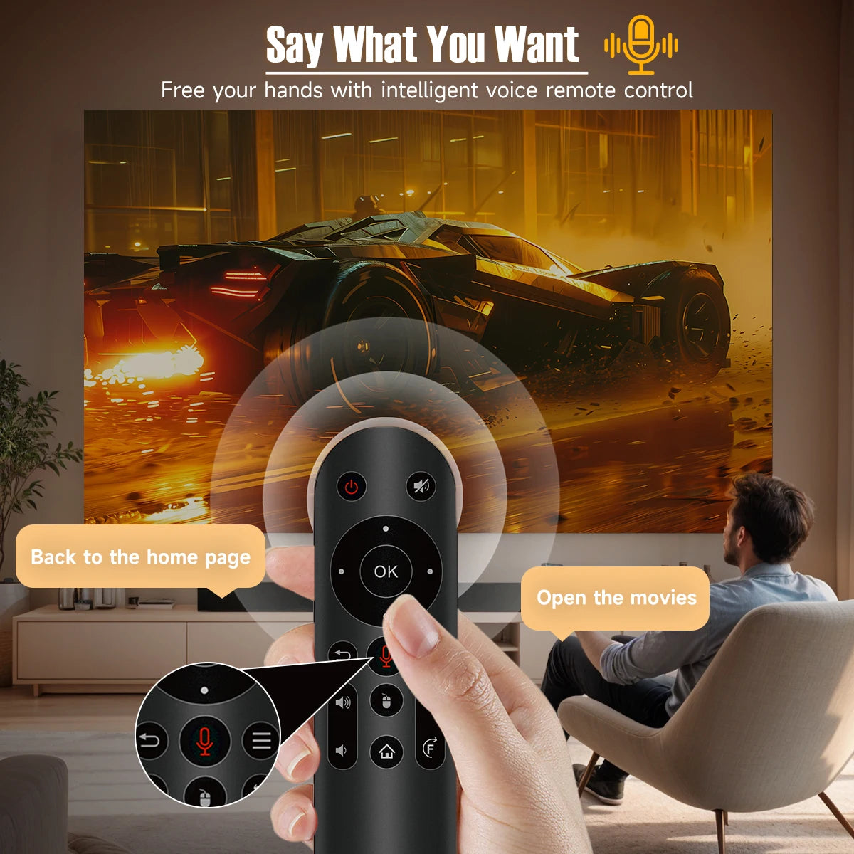 Magcubic 650ANSI L018 Projector 8K Native 1080P Auto Focus & Keystone Correction Android14 BT5.4 WIFI6 360° Portable Home Cinema