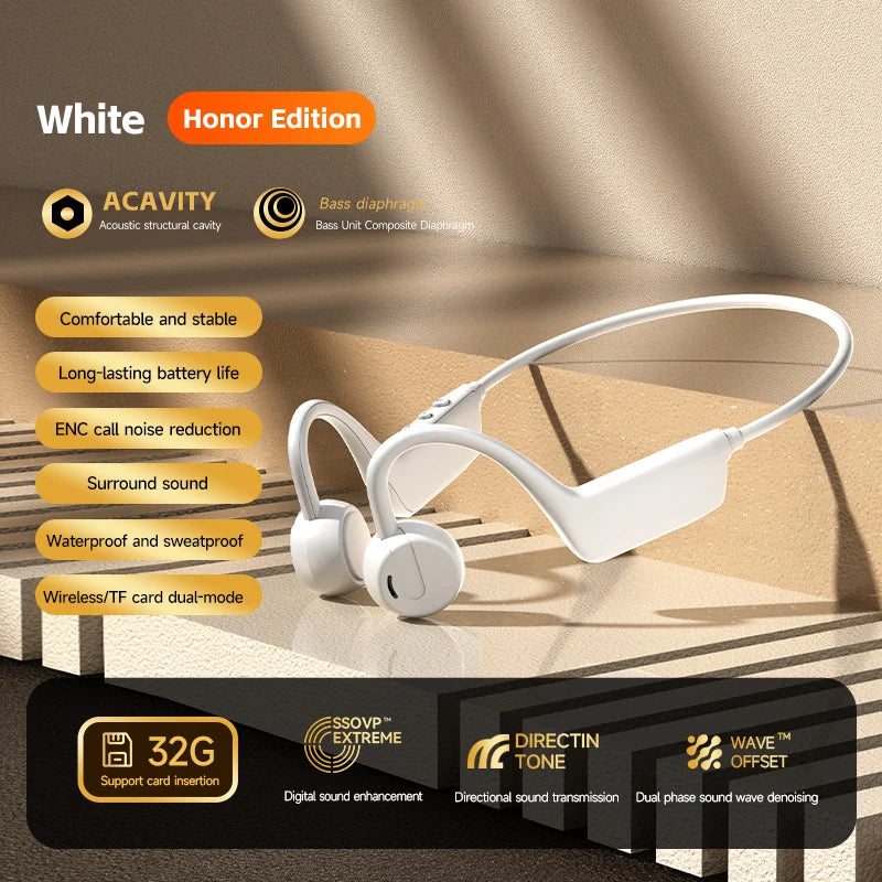 Lenovo Bone Conduction Headset Bluetooth 5.4 With Mic Waterproof Exercise Fitness Wireless Swimming Sports Headphone New 2026