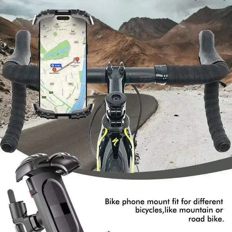 Mountain Bike Mobile Phone Safety Operate Stable and Non-slip Rotatable Navigation Mobile Phone Holder Motorcycle Phone Holder