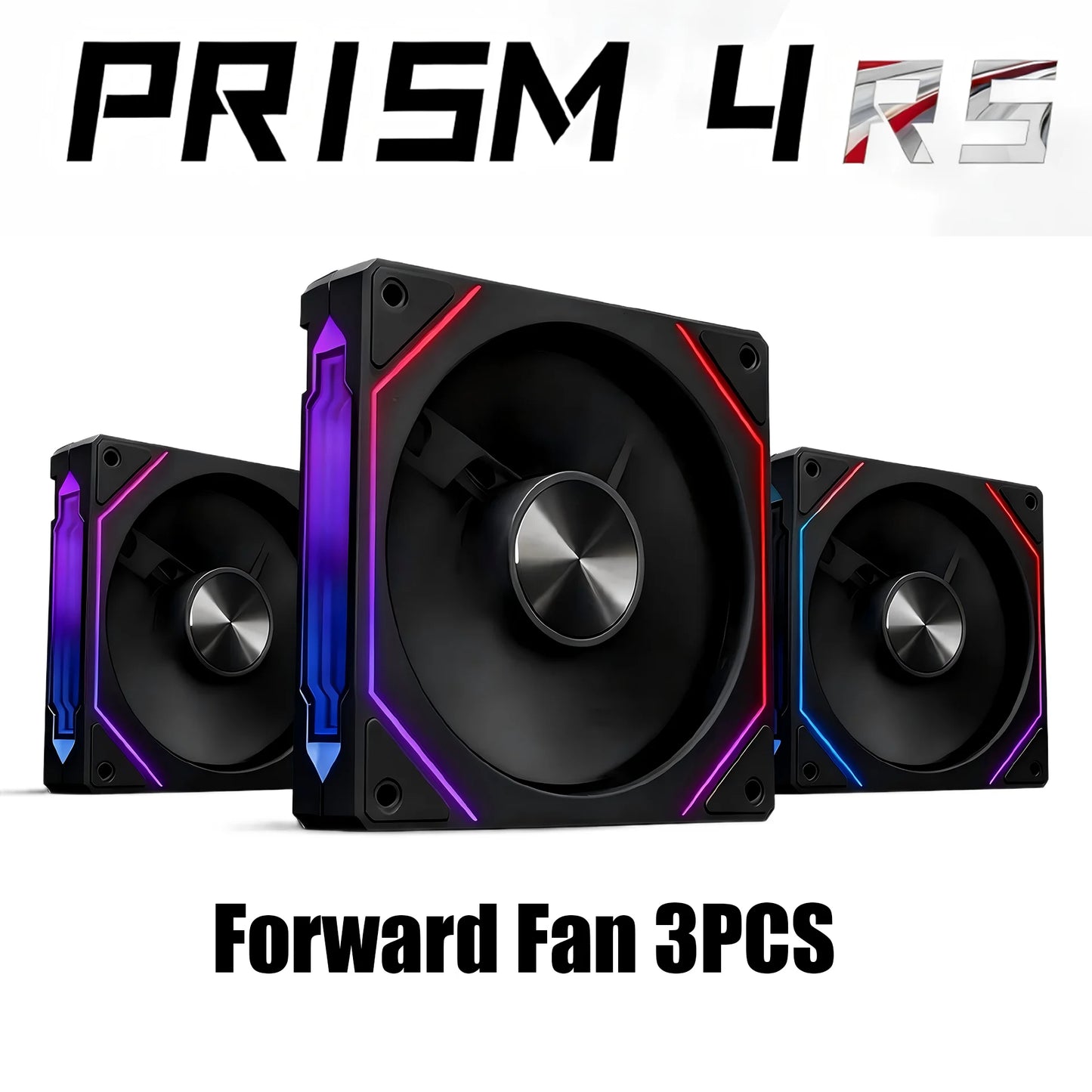 LDPCSJ PRISM 4 RS 12cm ARGB 4 Pin Computer Case Fan Quiet Cooling 12V Large Air Volume 800-1600RPM for Desktop Gaming PC Build