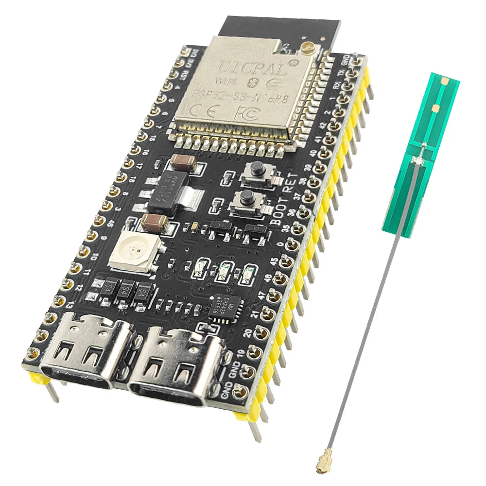 ESP32-S3 Development Boards with Expansion Adapter Kit 2.4G Wifi BT Module ESP32-S3-1 N8R2 N16R8 44Pin Type-C ESP32-S3