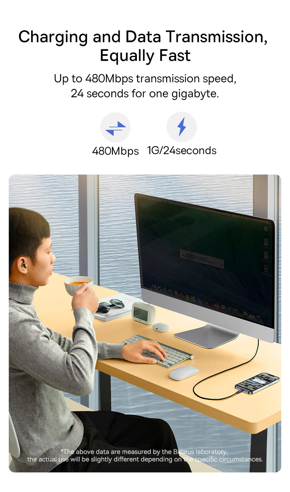 Baseus USB Cable For iPhone 13 12 11 pro max iPhone USB Cable Fast Charging For iPhone X XR 8 USB Type C to lightning Cable