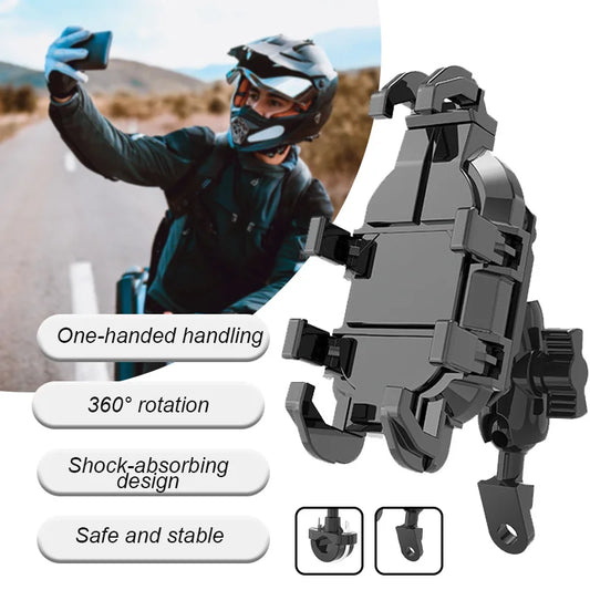 Motorcycle Shock-Absorbing Shock-Proof Mobile Phone Holder Electric Vehicle Riding Smart Phone with Shock Absorber Shock-Proof