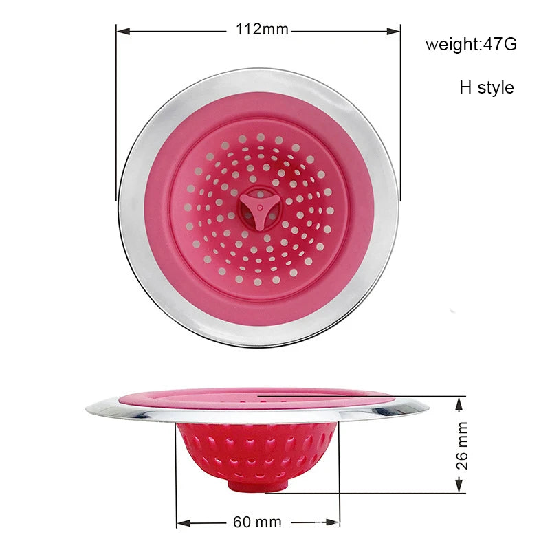 1PCS Kitchen Sink Filter Stainless Steel Mesh Sink Strainer Filter Bathroom Sink Strainer Drain Hole Filter Trap Waste Screen