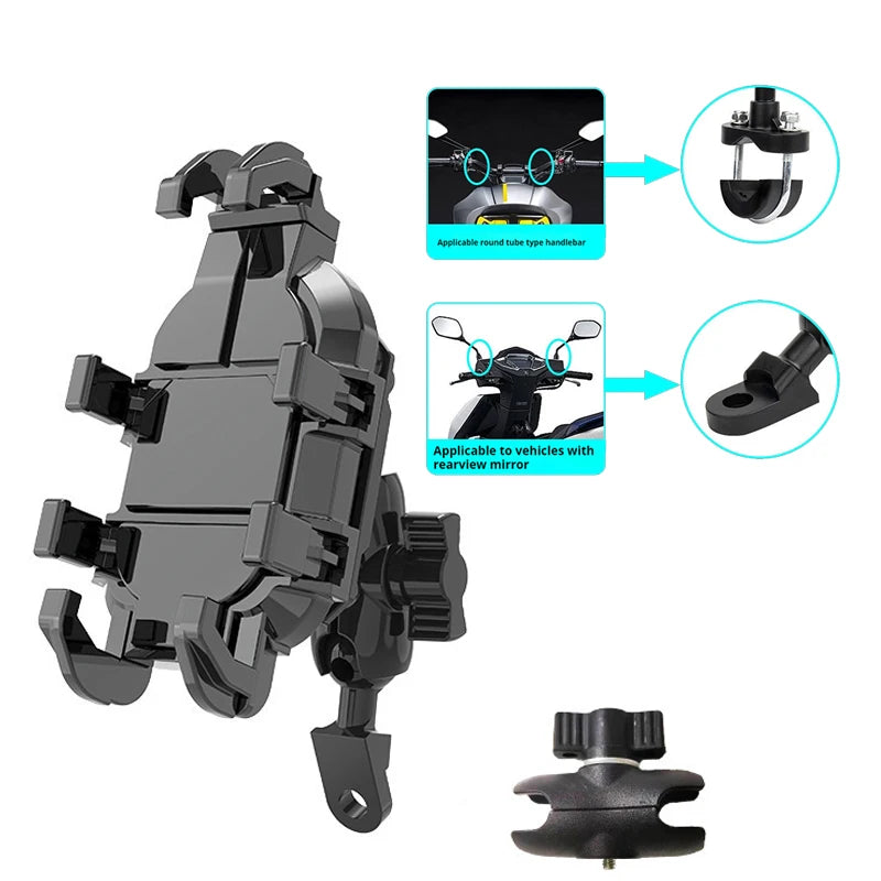 Motorcycle Shock-Absorbing Shock-Proof Mobile Phone Holder Electric Vehicle Riding Smart Phone with Shock Absorber Shock-Proof