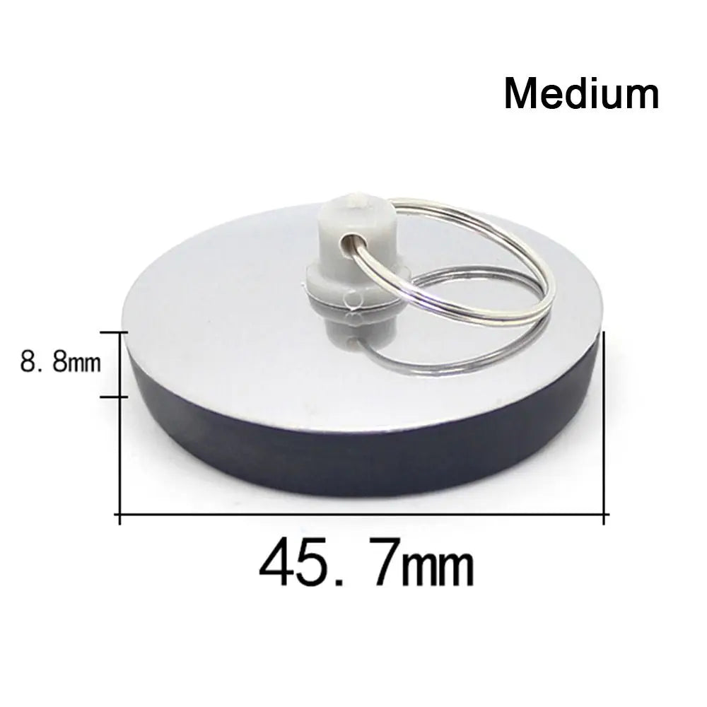 37/45.7/55.7mm Dia Bath Plug Stainless Steel Rubber Drain Stopper for Bathtub Washbasin Sink Kitchen Bathroom Accessories