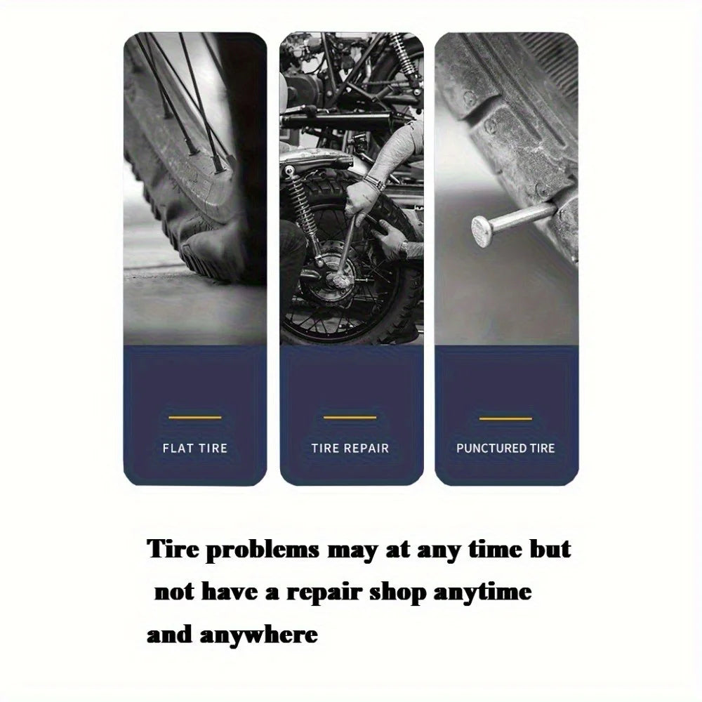 Professional Tire Plug Kit with Rapid-Seal Glue All-Weather Puncture Repair for Sedan to SUV Roadside Rescue Anti-Leak Guarantee
