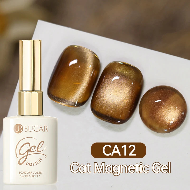 UR SUGAR 15ml Cat Magnetic Gel Nail Polish 30 Colors Semi Permanent Magnetic Gel UV/LED Soak Off Painting Vanrish Design