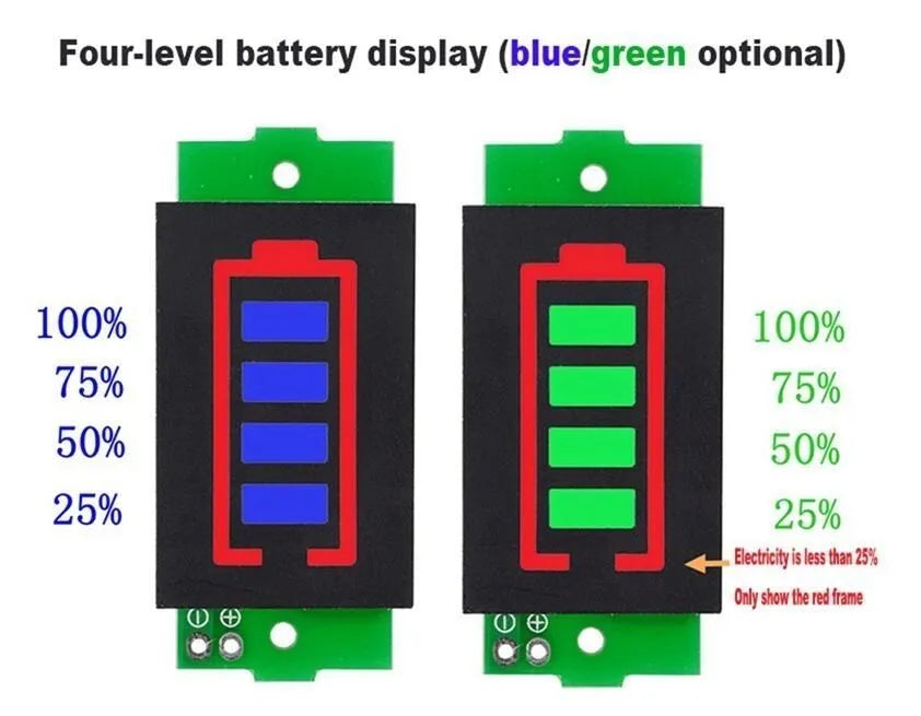 1S-8S 1S/2S/3S/4S 1-8S Single 3.7V Lithium Battery Capacity Indicator Module 4.2V Display Electric Vehicle  Power Tester Li-ion