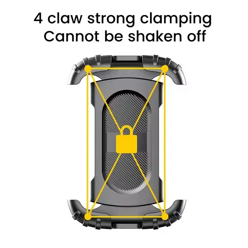 Mountain Bike Mobile Phone Safety Operate Stable and Non-slip Rotatable Navigation Mobile Phone Holder Motorcycle Phone Holder