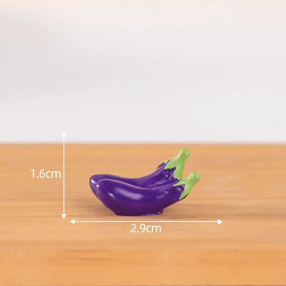 Mini Vegetable Figurines Resin Garlic Red Pepper Lettuce Cucumbers Pumpkin Ginger Baskets Diy Dollhouse Kitchen Vegetable Model