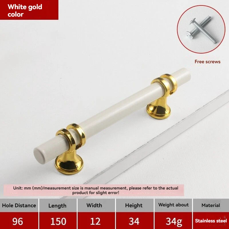 Handles Drawer Cabinet Furniture Kitchen Handles for Cabinet Knob Door Drawer Furniture Kitchen Knob Modern Simple Golden Silver