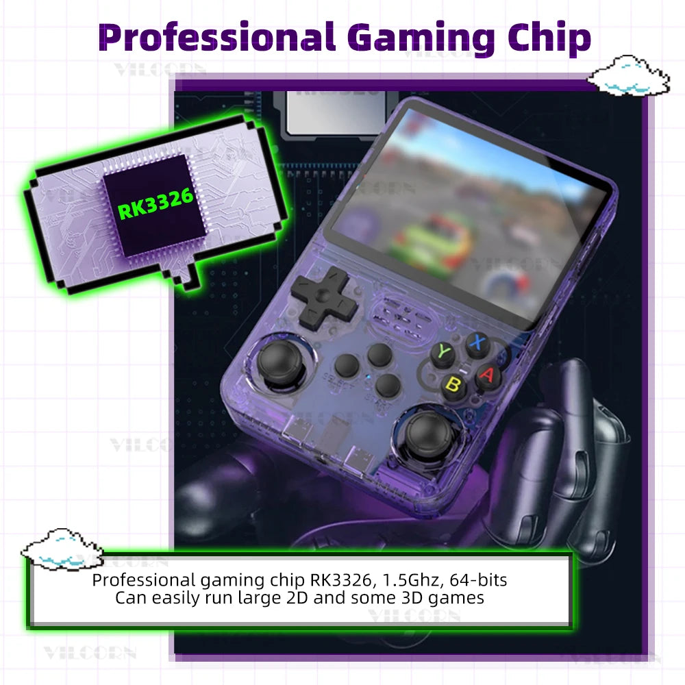 2026 Retro Handheld Game Console 3.5" IPS Portable Game Player Genuine Console 50+Emulators Classic Games Gift with WiFi Online Battle