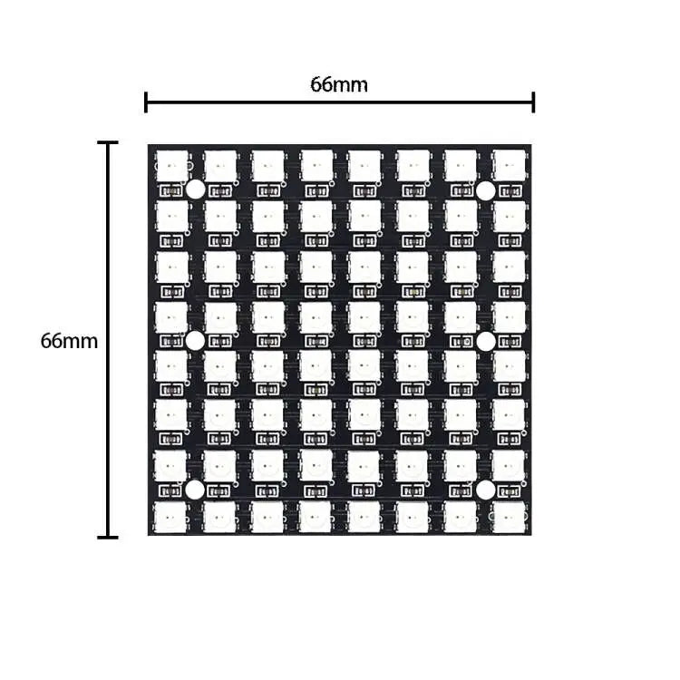 WS2812 LED 5050 RGB 8x8 64 Bit LED Matrix Module