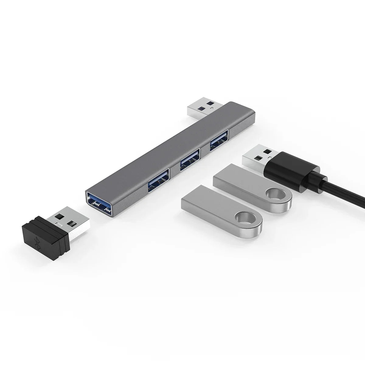 USB C Hub 3.0 Type C 3.1 Four-Port Multifunction USB OTG Adapter for Various Computer Devices