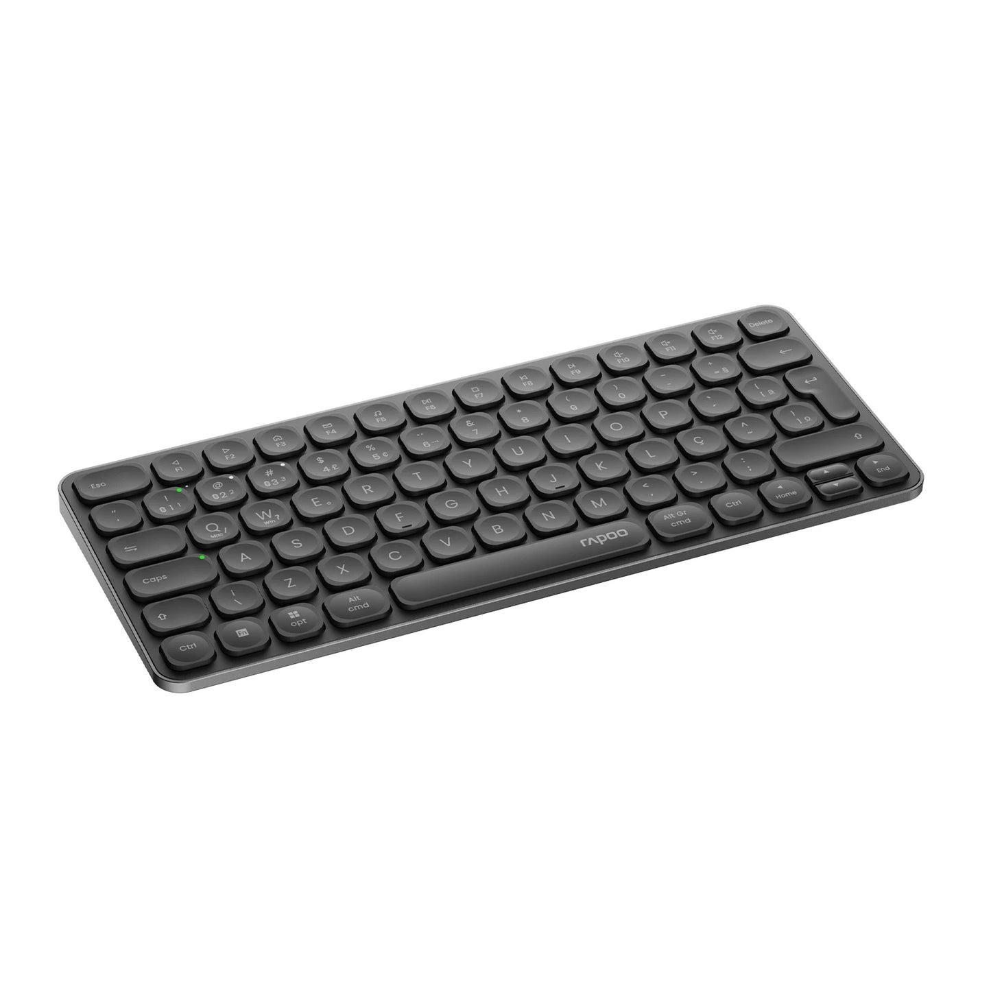 Rapoo E9050L/9010M ABNT2 Portuguese Brazil Multi-Device Bluetooth Wireless Keyboard Black Color with Multimedia Key