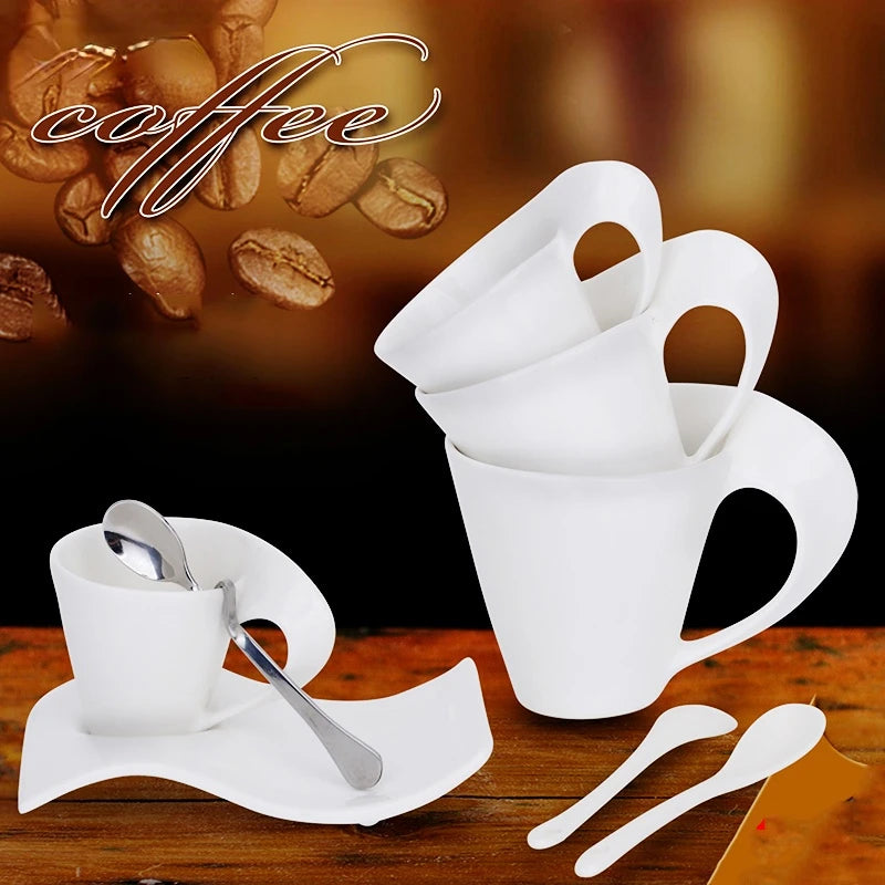 Espresso Coffee Cup European Ceramic Mug with Spoon and Cup Holder Kitchen Bar Supplies Home Living Room Drinking Utensils