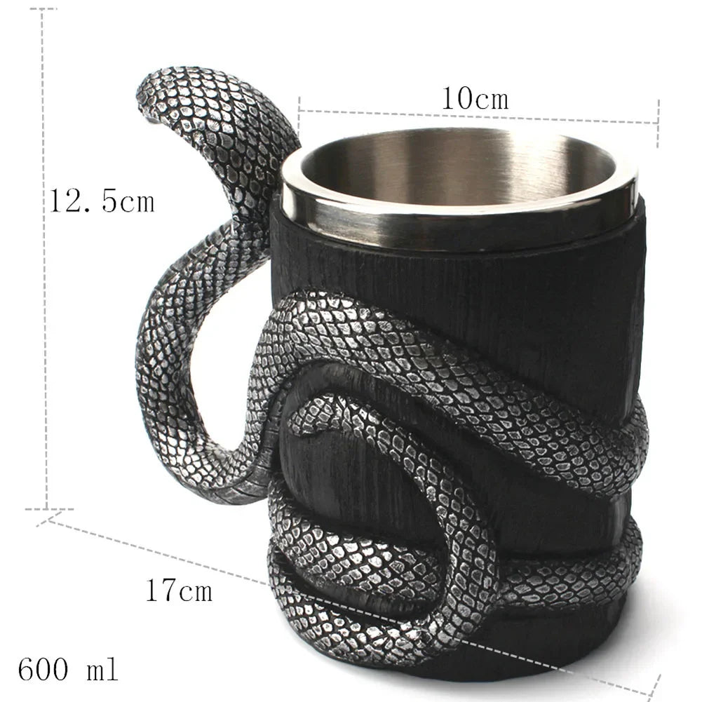 Wooden Barrel Beer Cup Stainless Steel Beer Mug Double Wall Drinking Cups Viking Style Vintage Coffee Mugs Kitchen Supplies